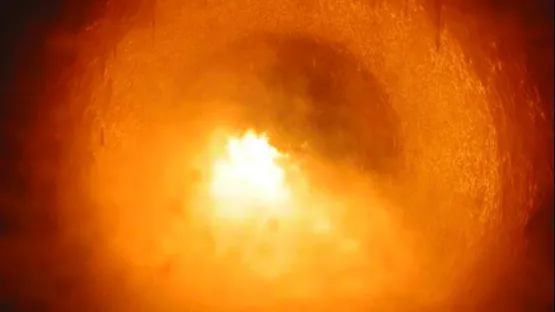 Verbrennung im Drehrohrofen mit O2