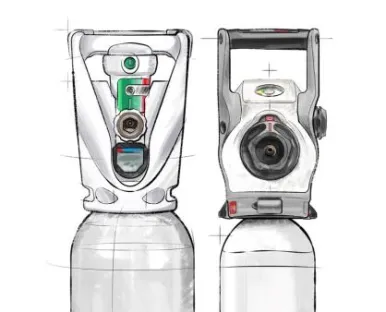 Medizinischer Sauerstoff in Gasflaschen