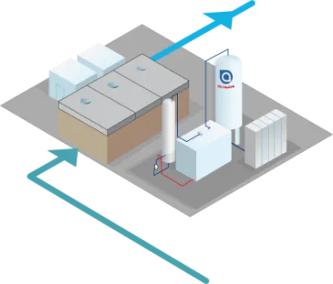 Abbildung Aufbereitung von Uferfiltrat